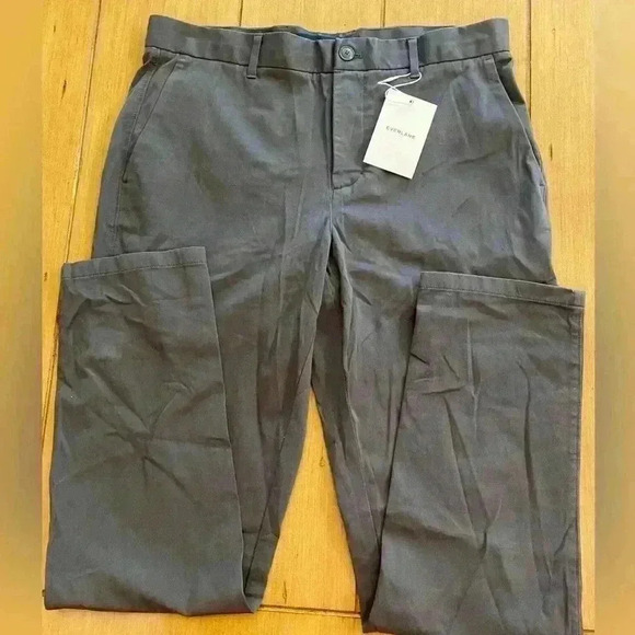 Everlane Womens Performance Chino Uniform Athletic Cut Slate Gray NEW 33”x32” - Picture 1 of 11